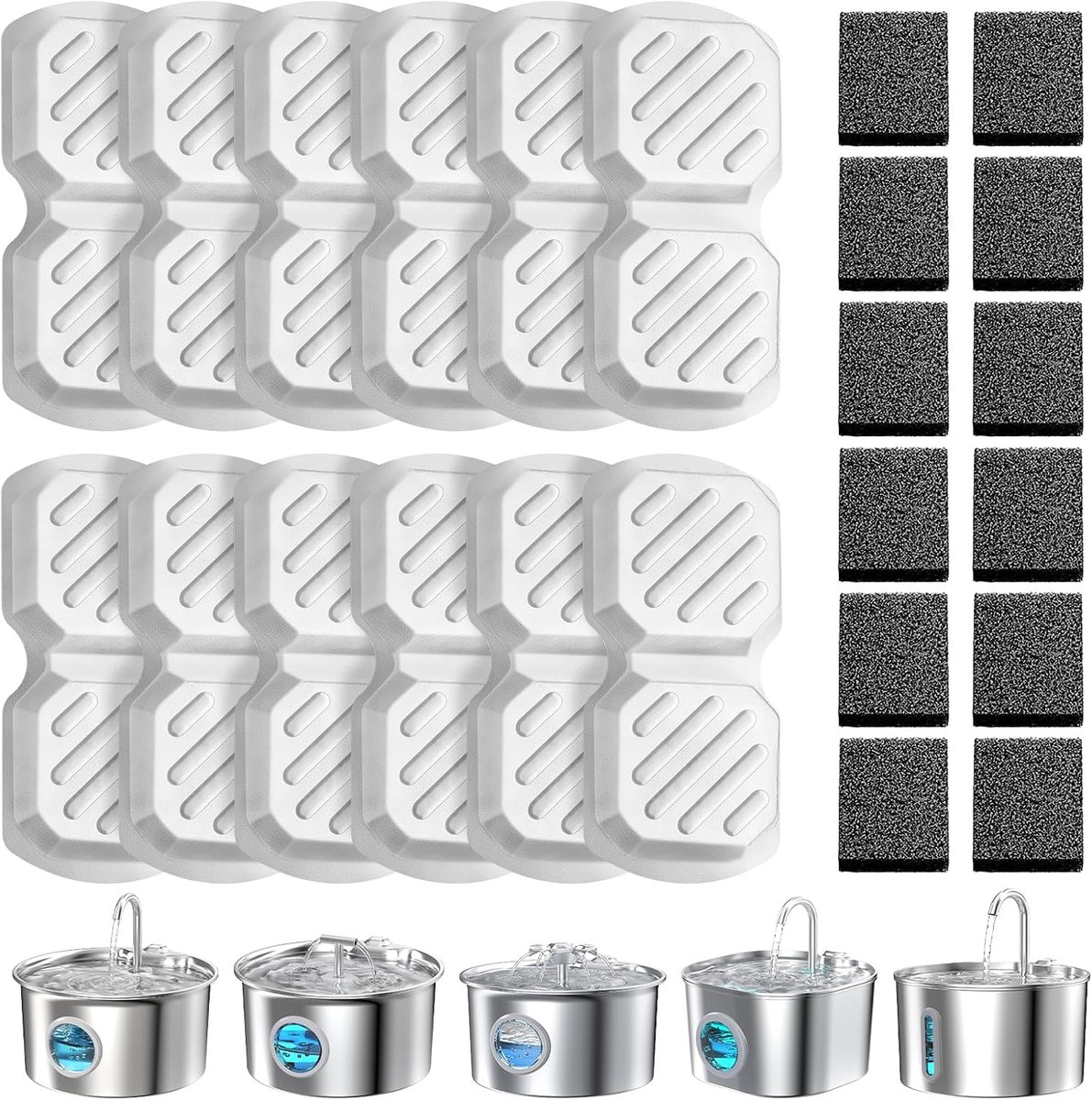 24 stuks kattenfonteinfilters