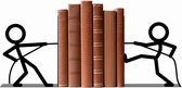 Boekensteun - Creatieve minimalistische metalen boekensteun - Geschikt voor kantoor en thuis - Decoratief item - Zwart