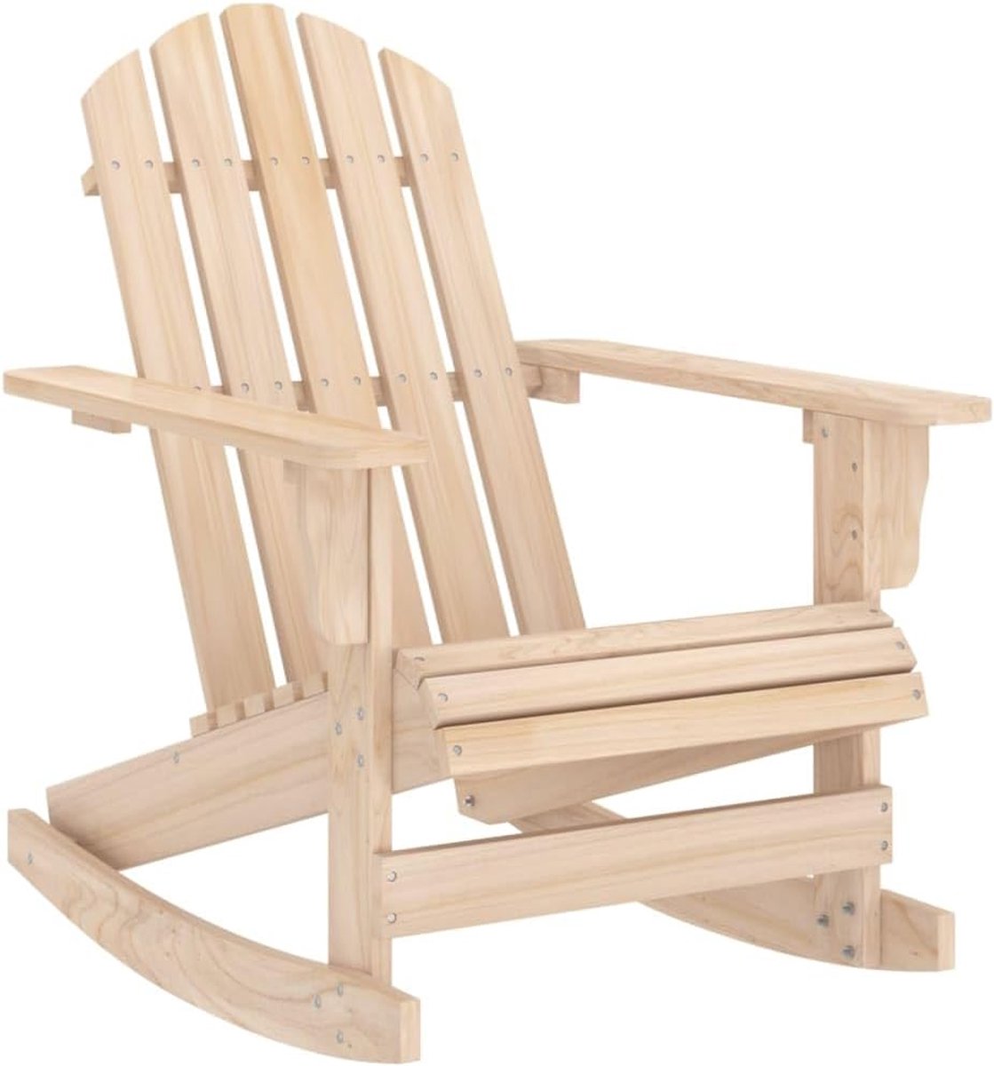 Schommelstoel voor in de tuin, van massief dennenhout, stabiel frame, ergonomisch design, weerbestendig, onderhoudsvriendelijk, maximaal