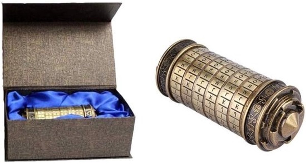Cilinderslotbox Cryptex met lettercodes - unieke ringhouder als cadeau voor vrienden en verjaardagen - perfect voor Valentijnsdag en feestdagen