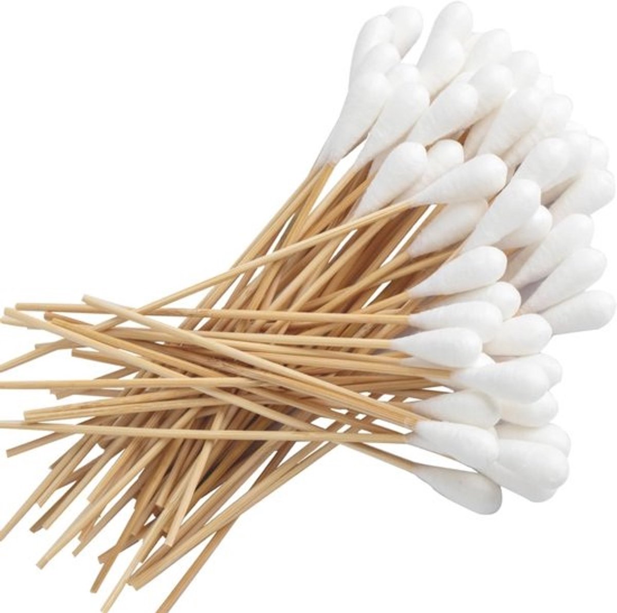 Wattenstaafjes met lange katoenen kop - 60 stuks - Voor schoonmaak, hobby en cosmetisch gebruik - 20 cm lang