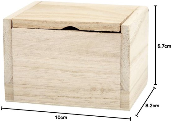 Afmetingen 10 x 8 x 6,7 cm, binnenmaat 8,5 x 6,5 x 6,5 cm, theeboom, 1 stuk — afbeelding 2