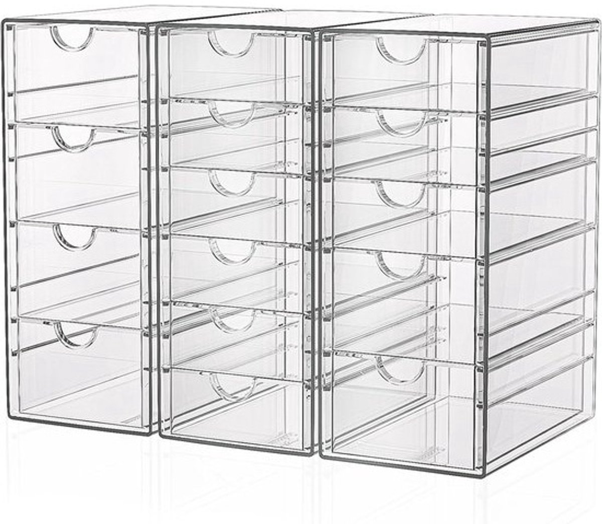 Transparante opbergbox met 15 laden voor make-up en accessoires
