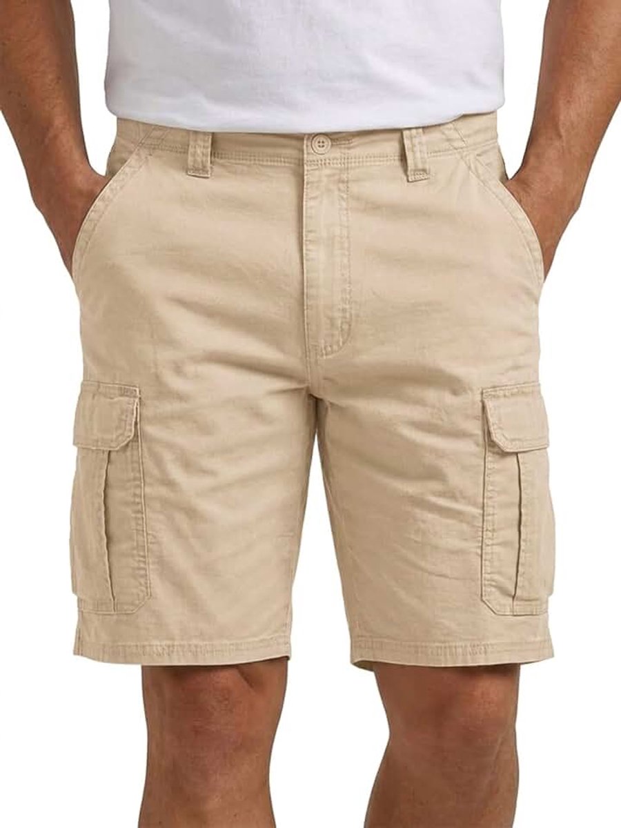 Stretch cargo shorts vintage effen outdoor shorts vrije tijd katoen werk shorts met zakken