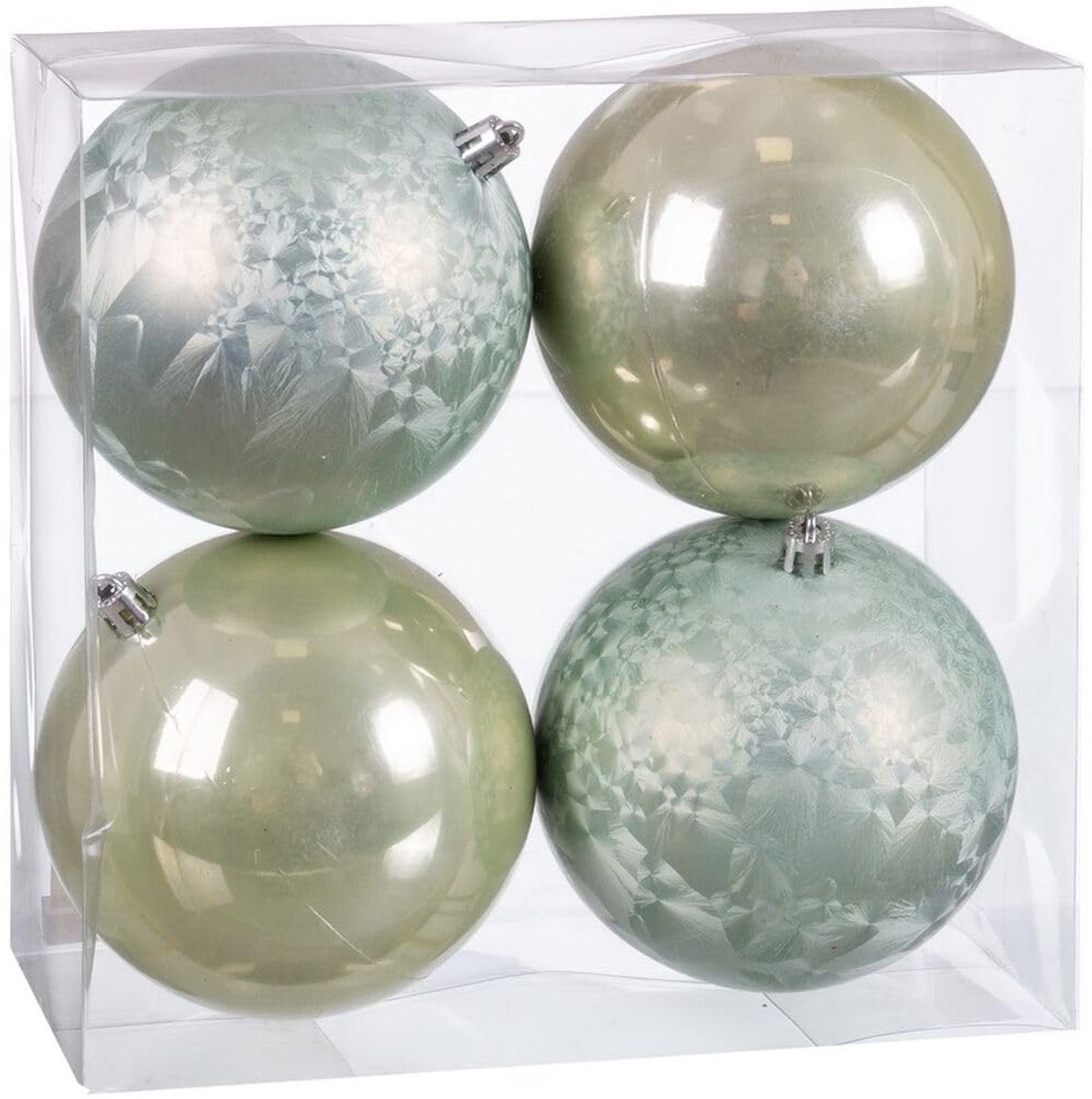 Groen, kunststof, 10 x 10 x 10 cm, 4 stuks