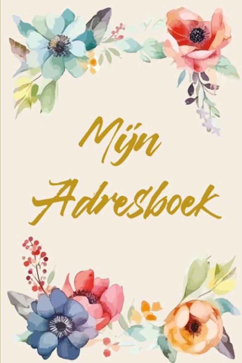 Adresboek: Met dit Nederlandse Alfabetisch Registerboek heb je altijd alle Adressen, Contacten, Telefoonnummers bij de hand 106 Pagina's.