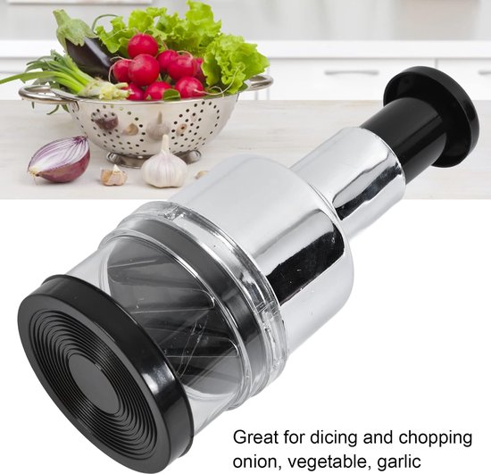 Chopper Hand Groente RVS Handmatige Food Press Chopper Voor Keuken — afbeelding 3