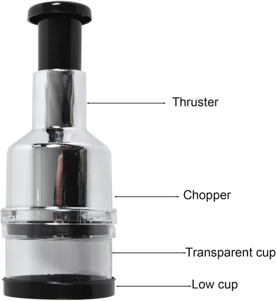 Chopper Hand Groente RVS Handmatige Food Press Chopper Voor Keuken — afbeelding 2