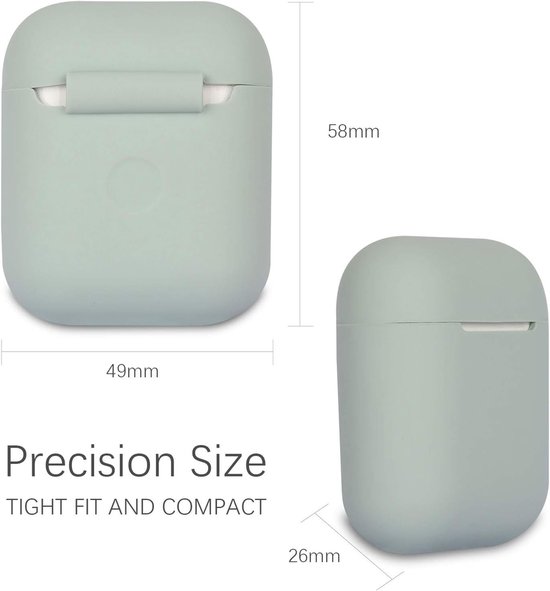 Beschermhoes voor AirPods, siliconen case, led aan de voorkant, grijs — afbeelding 3