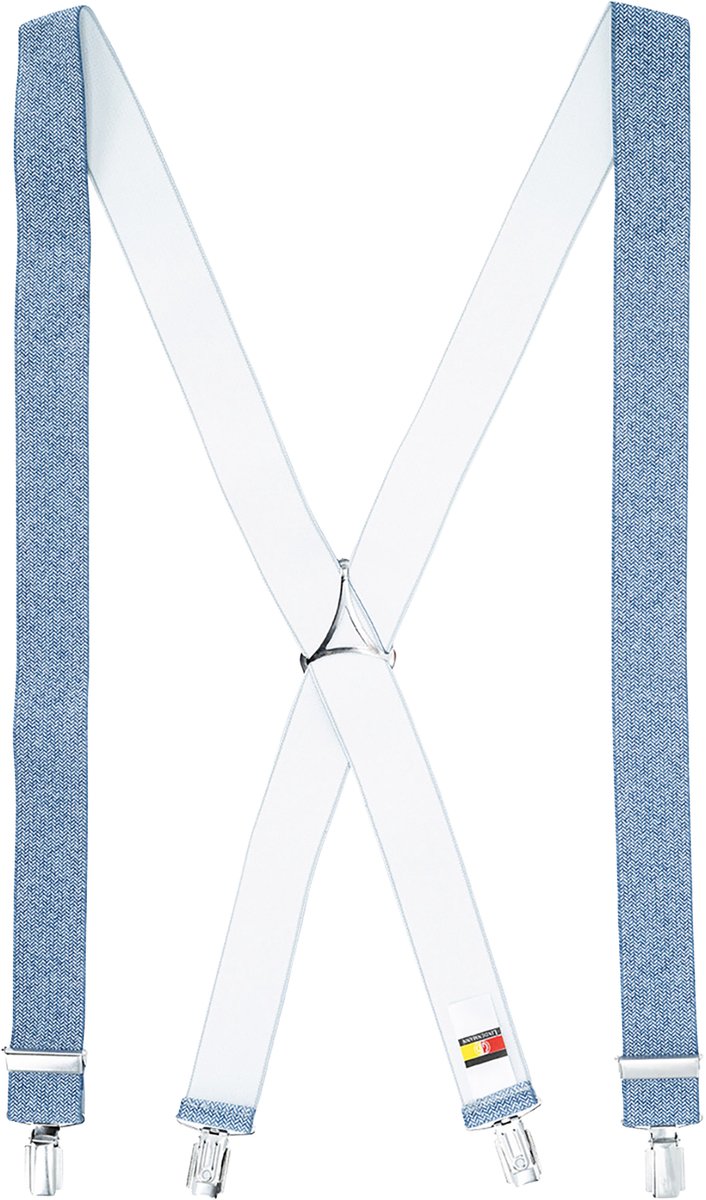 LINDENMANN heren bretels X-vorm - grijs dessin