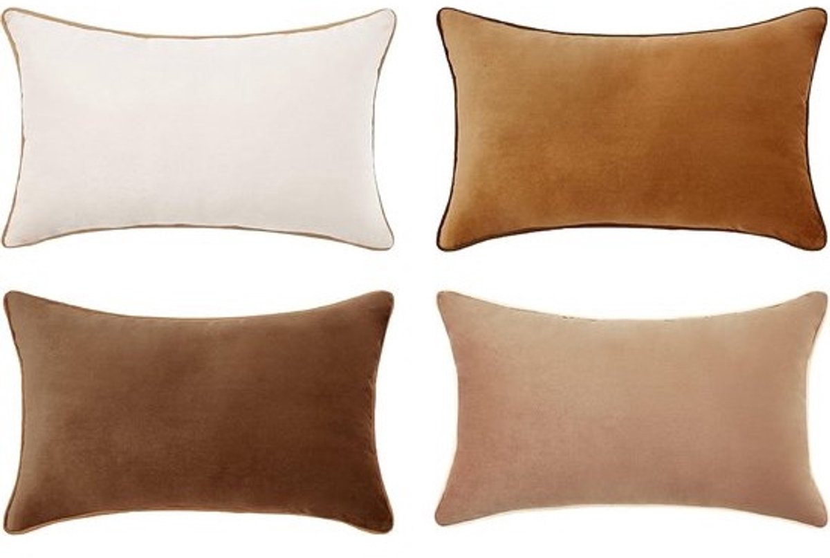 Decoratieve Sierkussenhoezen Set van 4 Zachte Fluwelen Dubbelzijdige Ontwerpen voor Jouw Interieur - 31 x 51 cm