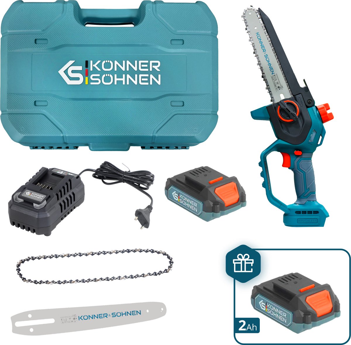 Snoerloze Mini Kettingzaag KS MCS20V-8 CASE PLUS