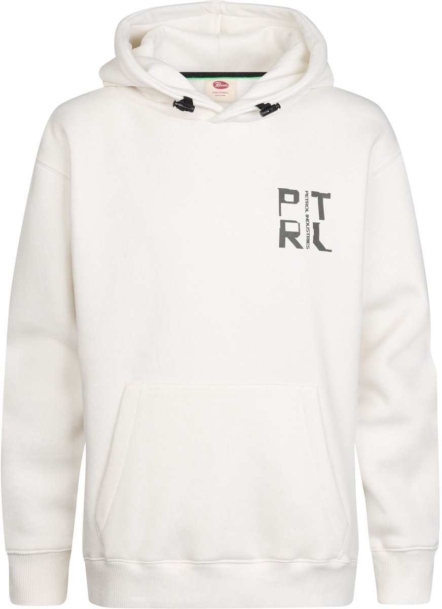 Petrol Industries - Jongens Relaxed hoodie met print millplace - Wit - Maat 140