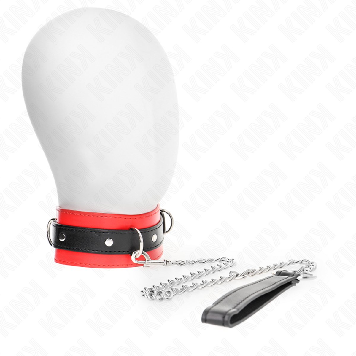 Halsband met Riem Rood