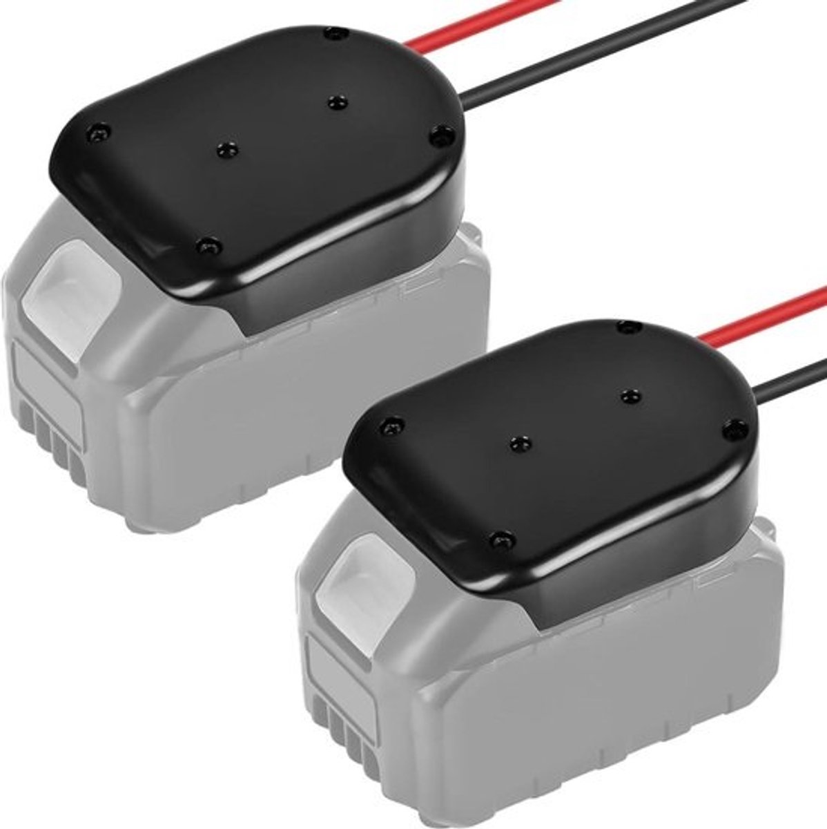 18 V accu-adapter voor Makita BL1815 BL1830 BL1840 BL1850 - 2 stuks met 14 AWG dradenkabel - speelgoed om op te stappen - doe-het-zelf modify - compatibel met Makita .