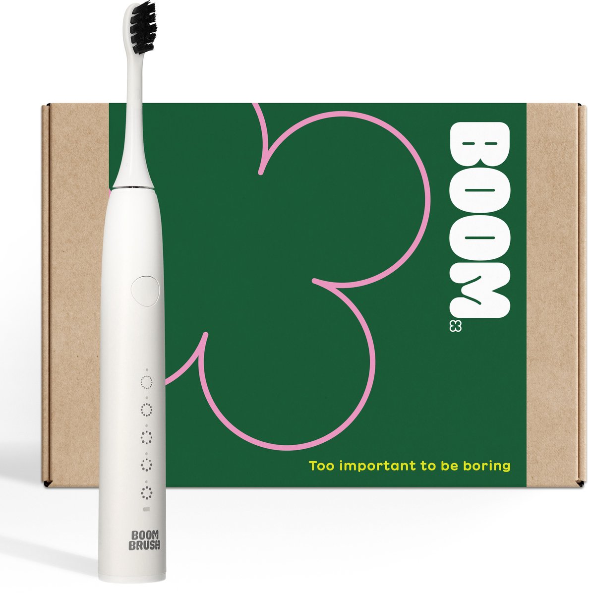 Bol.com BOOM Elektrische Tandenborstel - 90 Dagen Batterij - The Start - Sonische Tandenborstel - Wit - Duurzaam aanbieding