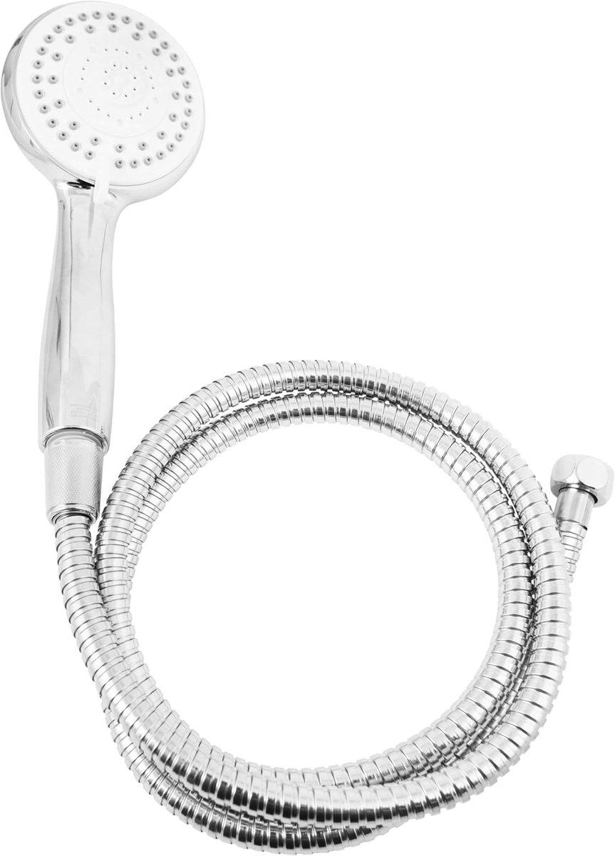 "Carballo" - handdouche 100 mm - 5 straalsoorten: normaal, soft & massagestraal - anti-kalk & waterbesparing - 150 cm doucheslang/set voor douche & bad / SA330795