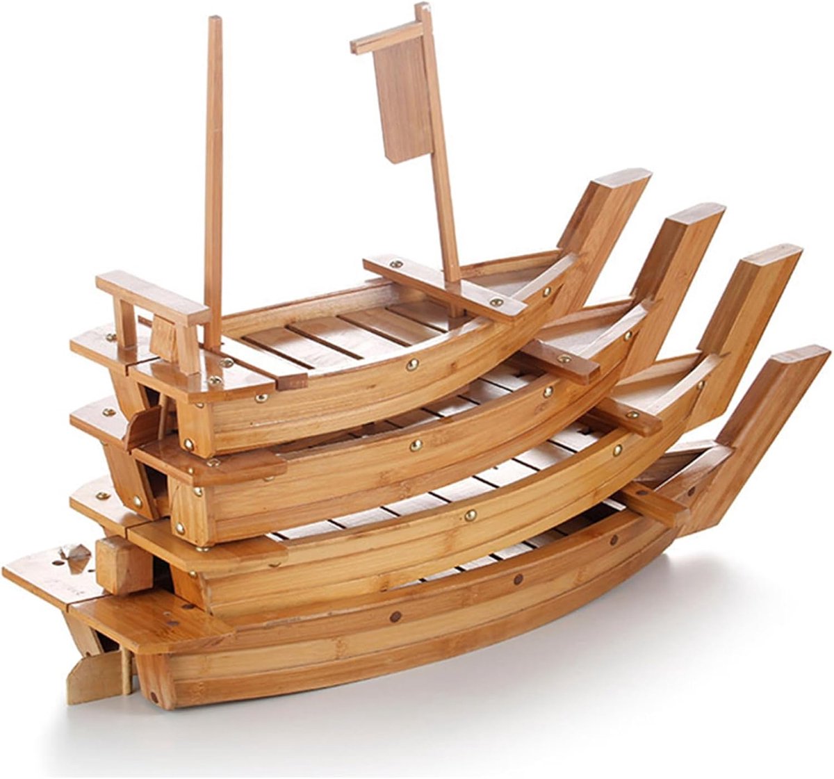 Keuze Uit 6 Maten Japans Sushi Boot Houten Dienblad Natuurlijk Bamboe Sushi Bord Sashimi Bord Sushi Schotel Voor Restaurantartikelen of Thuis, 100cm