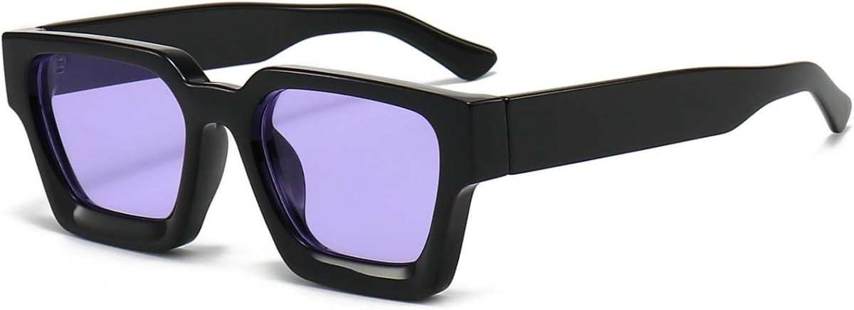 Rechthoekige zonnebril voor dames heren chunky rechthoek zonnebril retro bril UV400-bescherming