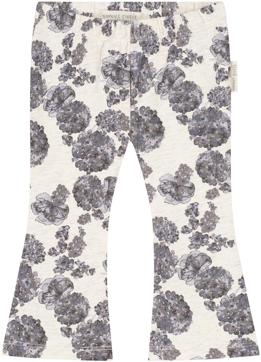 Sweet Petit baby broek flared Rosie - meisjes - Soft Ecru Melange - Maat 68