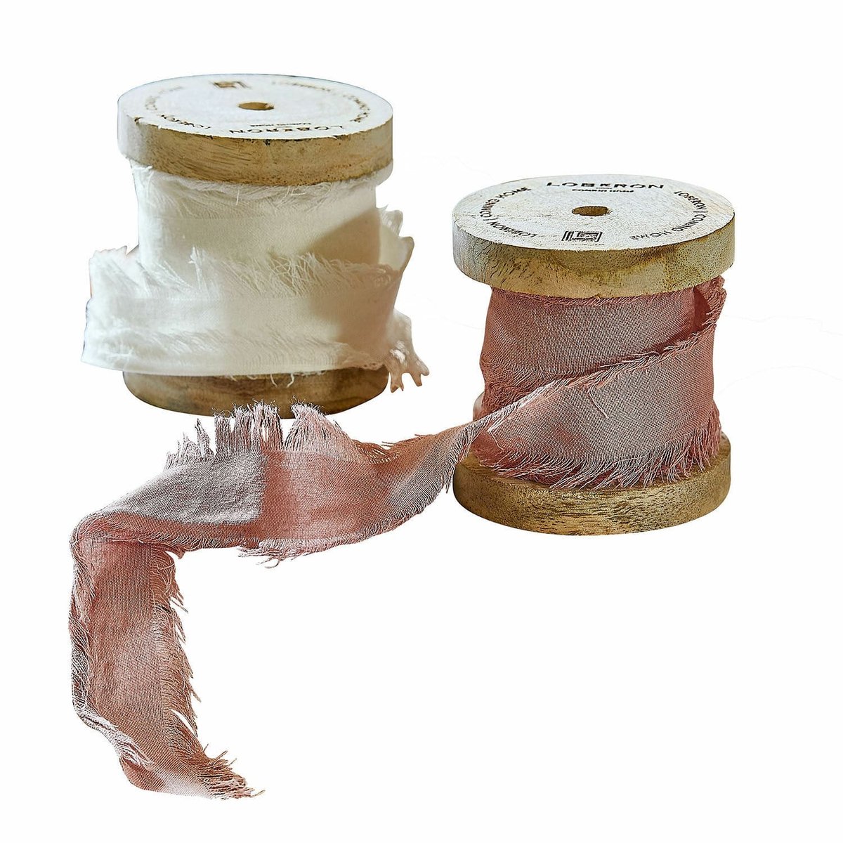 LOBERON Lint set van 2 Valethor roze/wit