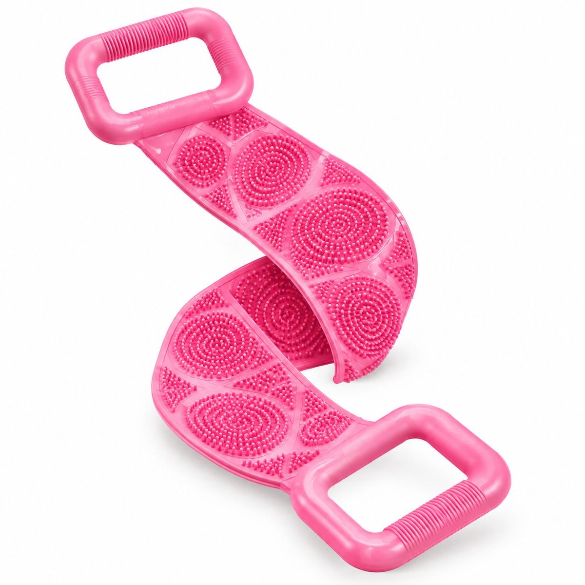 VHV - badborstel - 70 cm siliconen rugborstel - doucheborstel - lichaamsborstel - siliconen borstel - dubbelzijdig - rug scrubber - massage huidborstel - bad & douche - scrubber voor exfoliatie en reiniging - verzorging