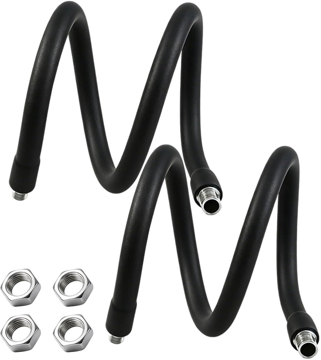 Zwanenhals zwart rubber 10 mm x 200 mm voor microfoonstatieven