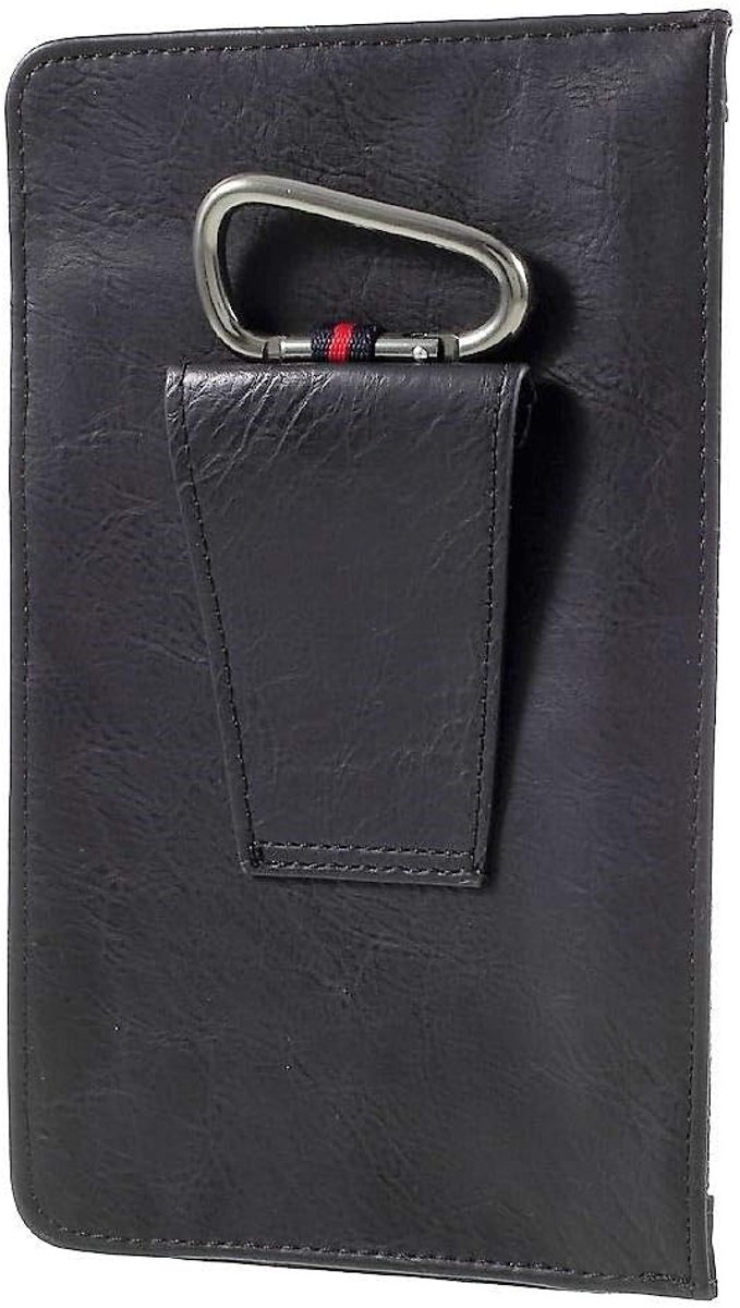 Verticaal met telefoonhouder en binnenvak ritssluiting voor MEIZU M1 Note M463M (MEIZU MEILAN-Note) - zwart