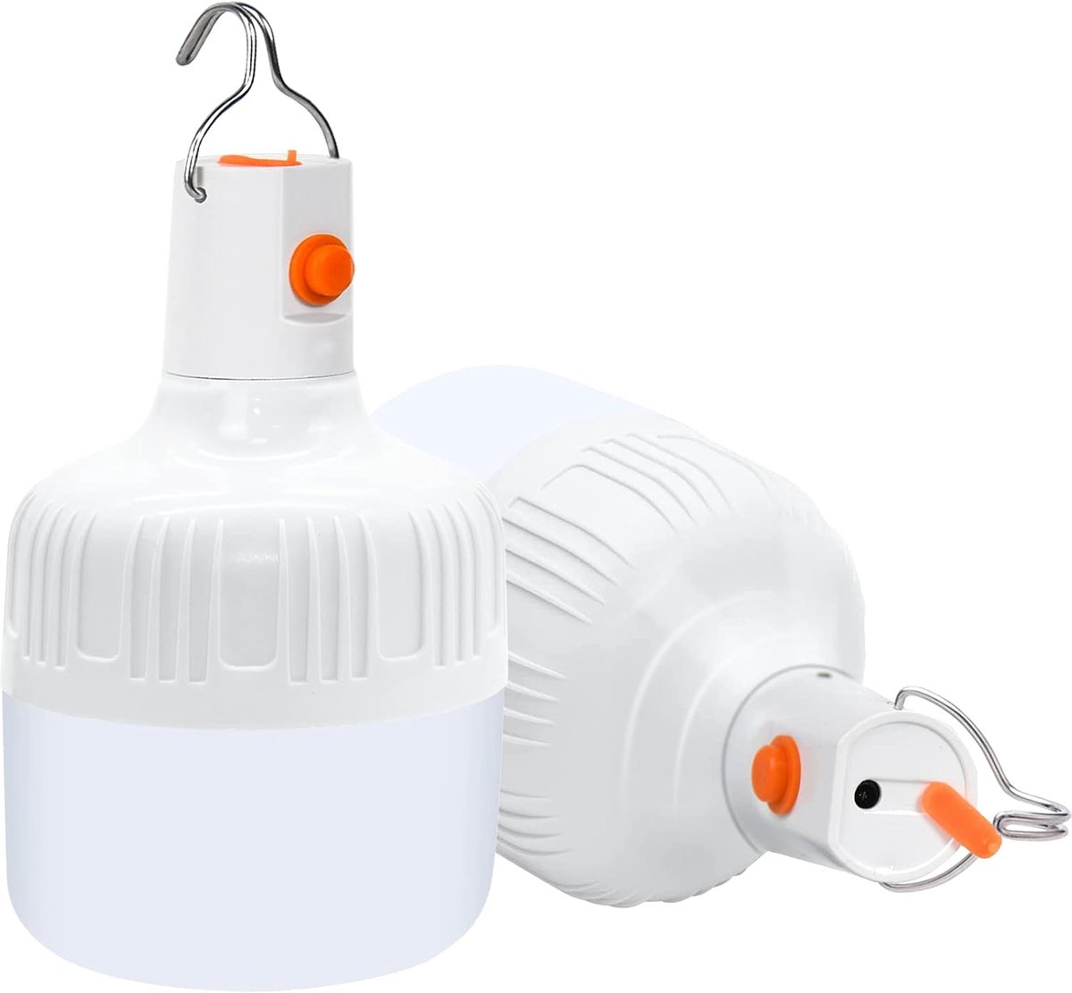 Campinglamp, 2 stuks led-campinglantaarn, oplaadbaar, USB, 800 lumen, 2 verlichtingsmodi, draagbare lamp, werklamp, waterdicht, voor tent, noodgevallen, wandelen