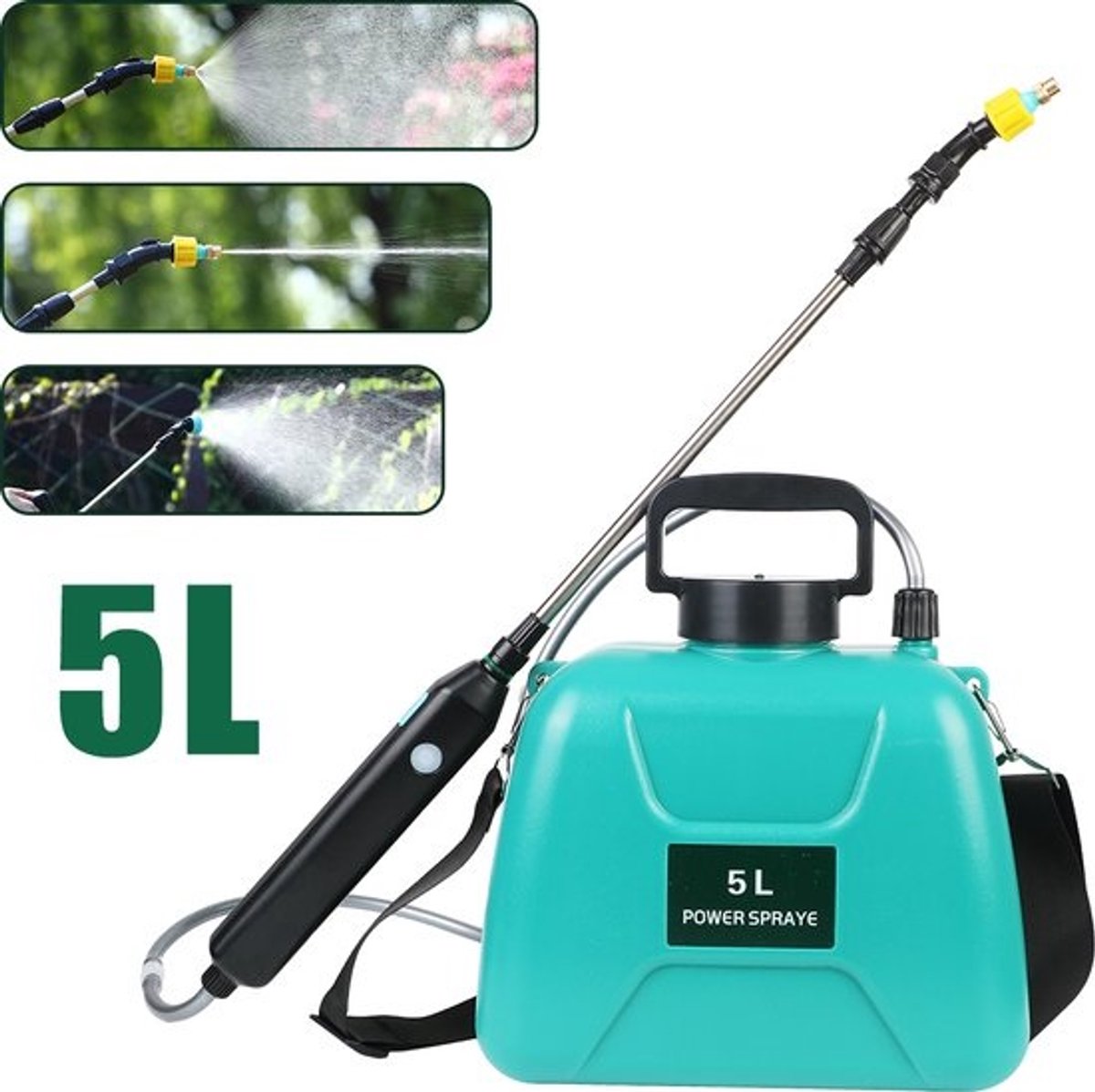 Elektrische Tuinsproeier - Oplaadbare Sproeier - Planten Water Geven - Verstelbaar Mondstuk - 5 Liter - C