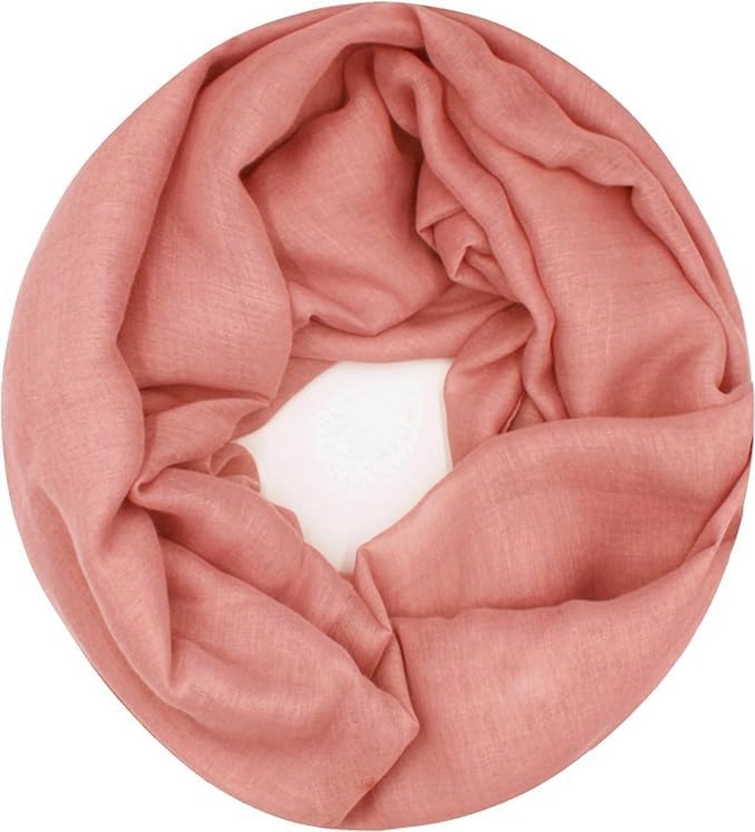 Sjaal elegante lichte effen kleur loop sjaal ronde sjaals