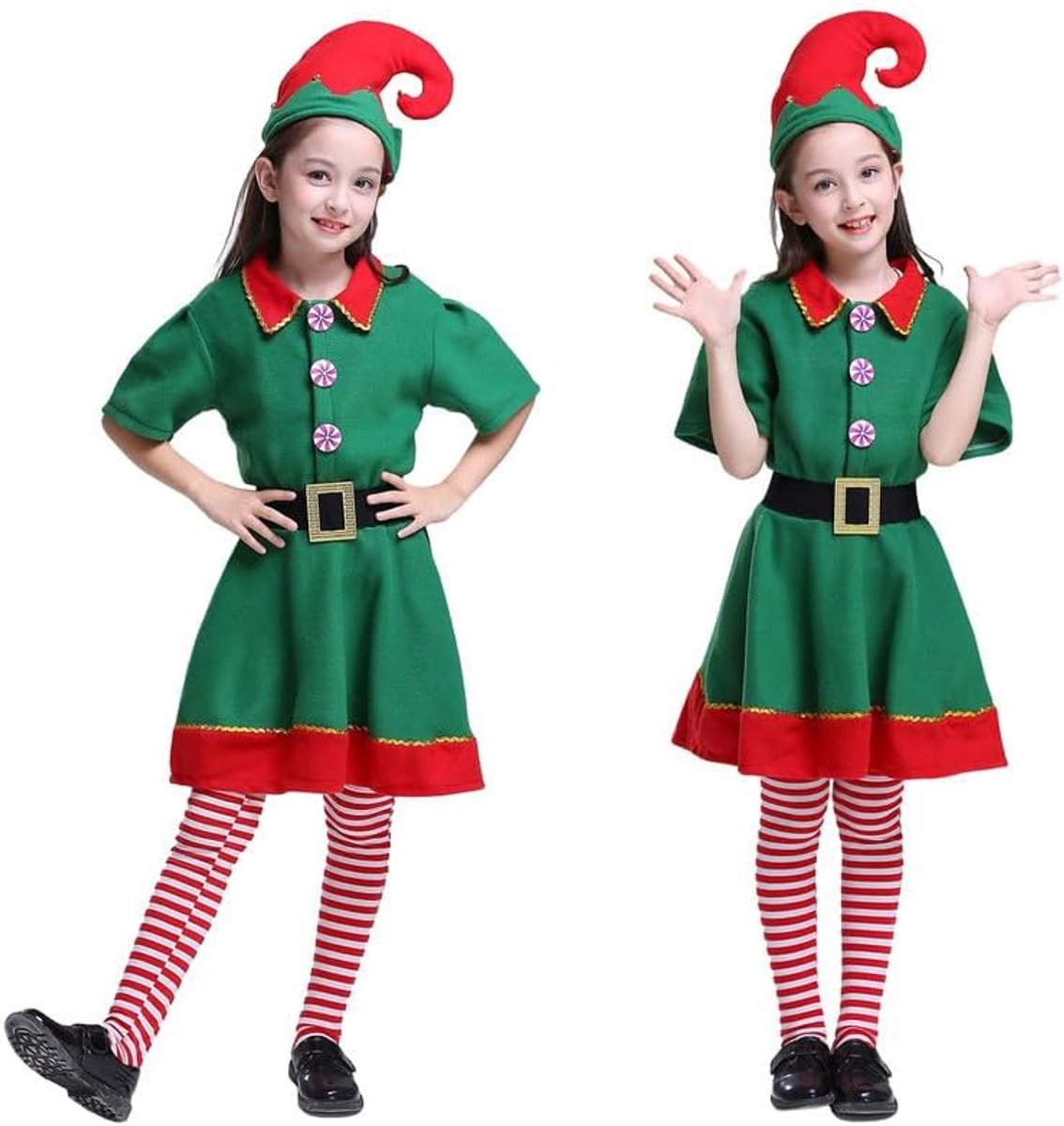 Kerst kostuum voor kinderen Jongen Meisje,Elf Costume voor kinderen,Kerst kostuum voor Nieuwjaar Cosplay Carnaval Maskerade Kinderen Verjaardagsfeest Halloween