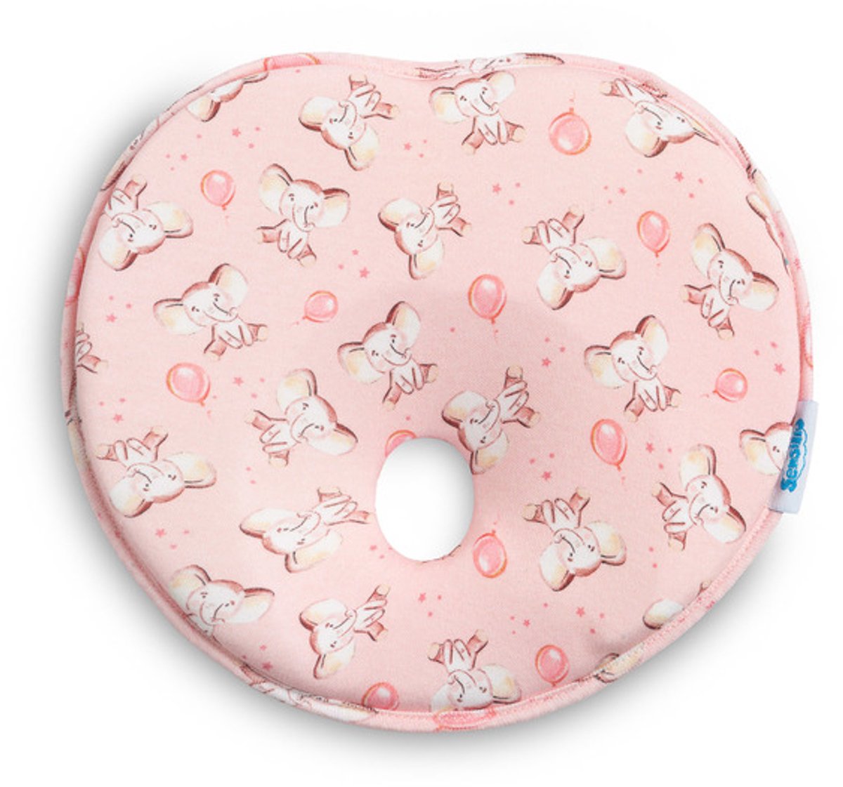 Sensillo ergonomisch babykussen olifantjes 22x22 cm - Hoofdkussen