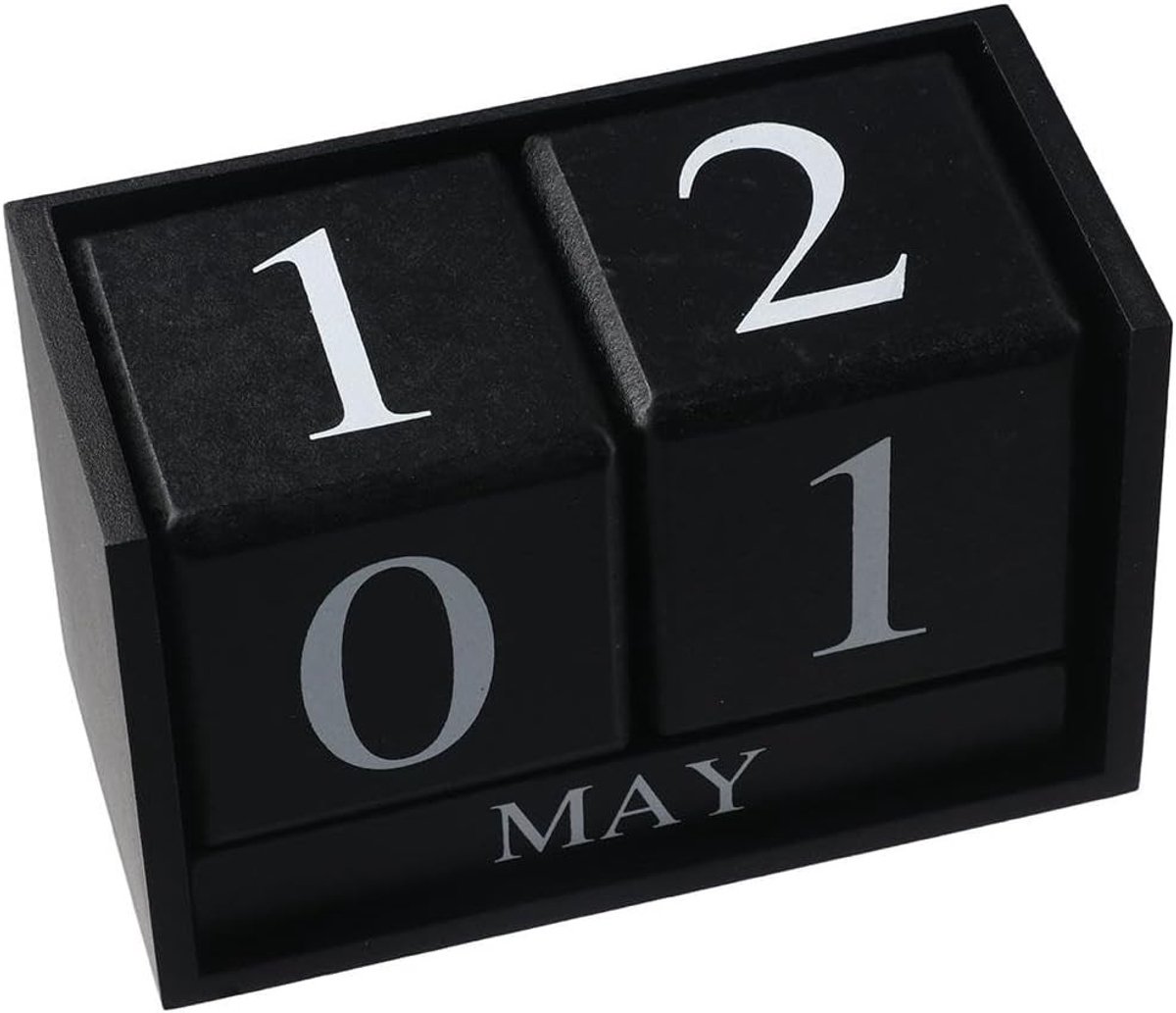 Perpetuele Houten Bureau Kalender Blokken, Decoratieve Desk Calendar voor Thuis en Kantoor, Duurzaam en Stijlvol Design