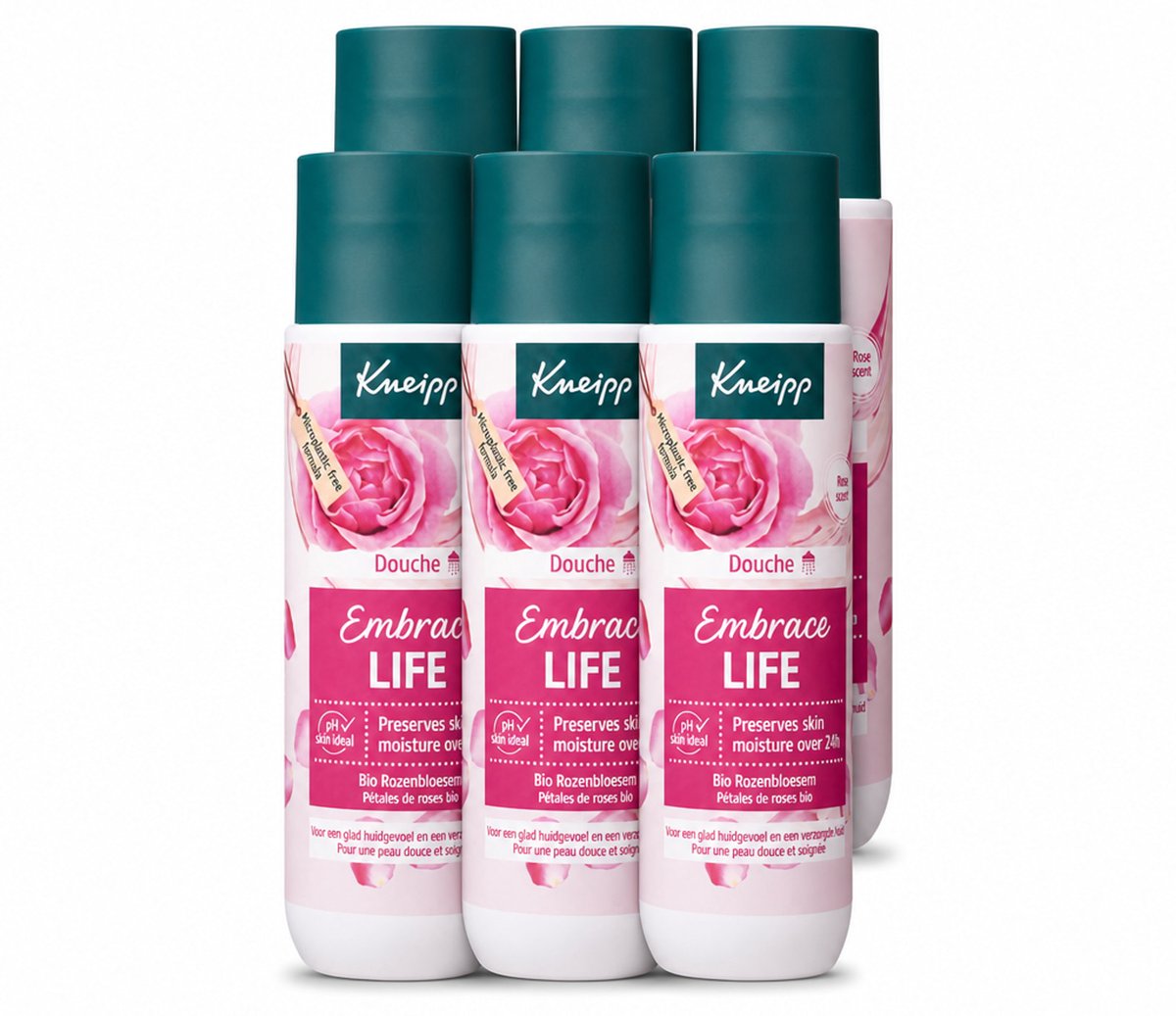 6 x Kneipp - Douchegel - Embrace Life - 200 ml - Voordeelverpakking - 6 stuks