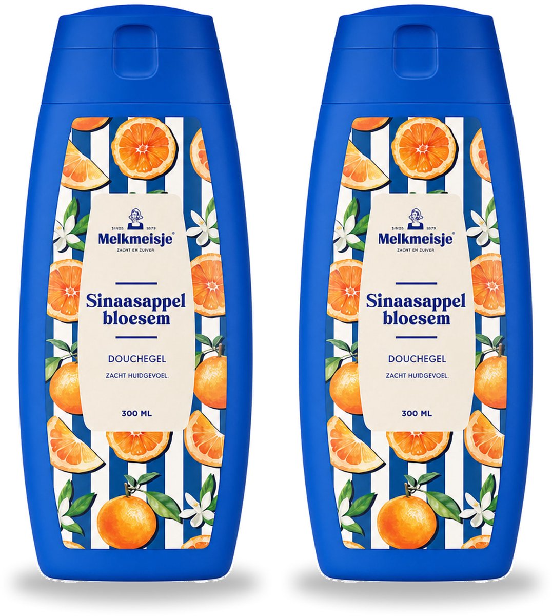 2 x Melkmeisje – Douchegel – Sinaasappelbloesem – 300 ml - Voordeelverpakking - 2 stuks