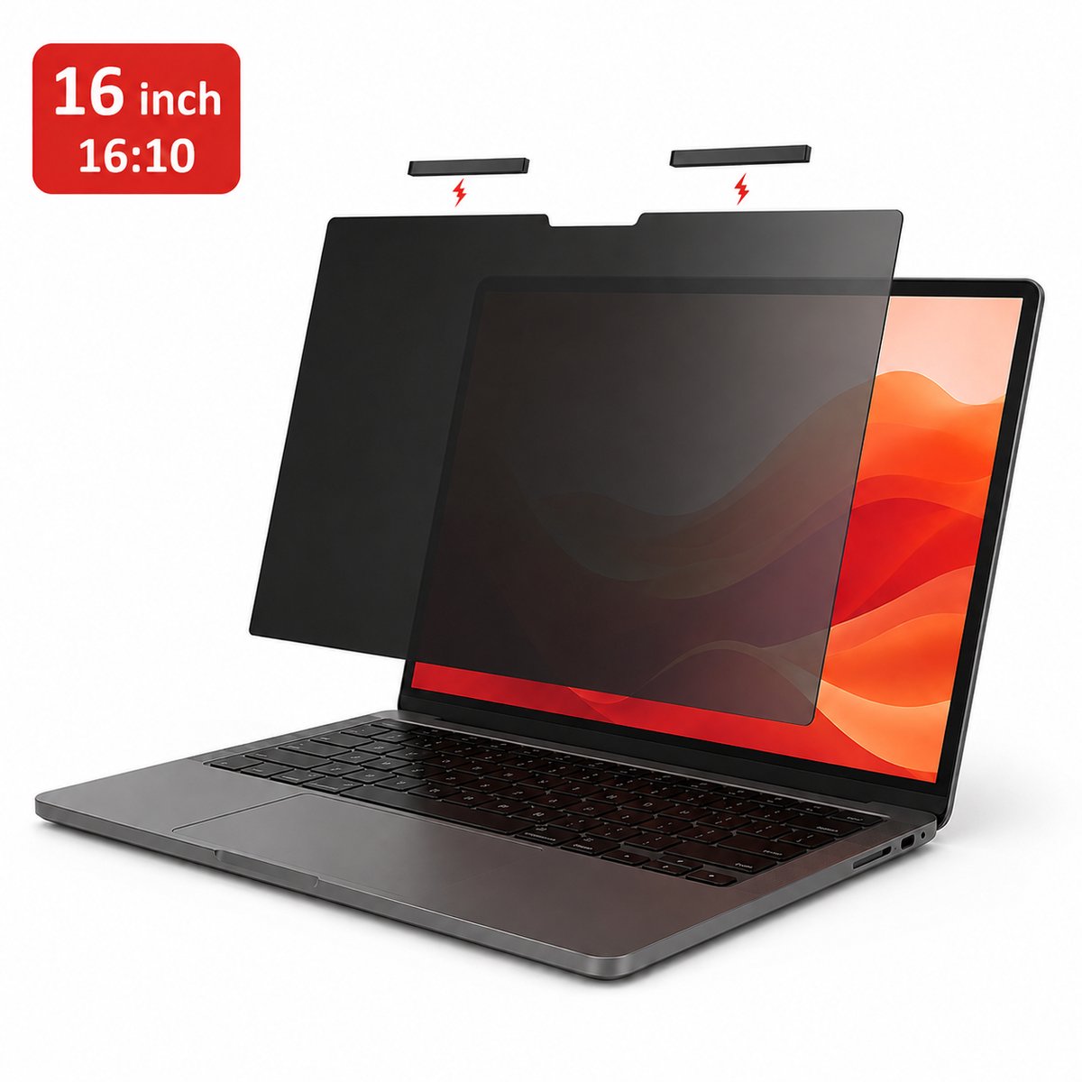 Brosendaal Privacy Scherm Laptop 16 inch – Beeldverhouding 16:10 – Screenprotector - Privacy Filter geschikt voor HP, Asus, Acer en Samsung