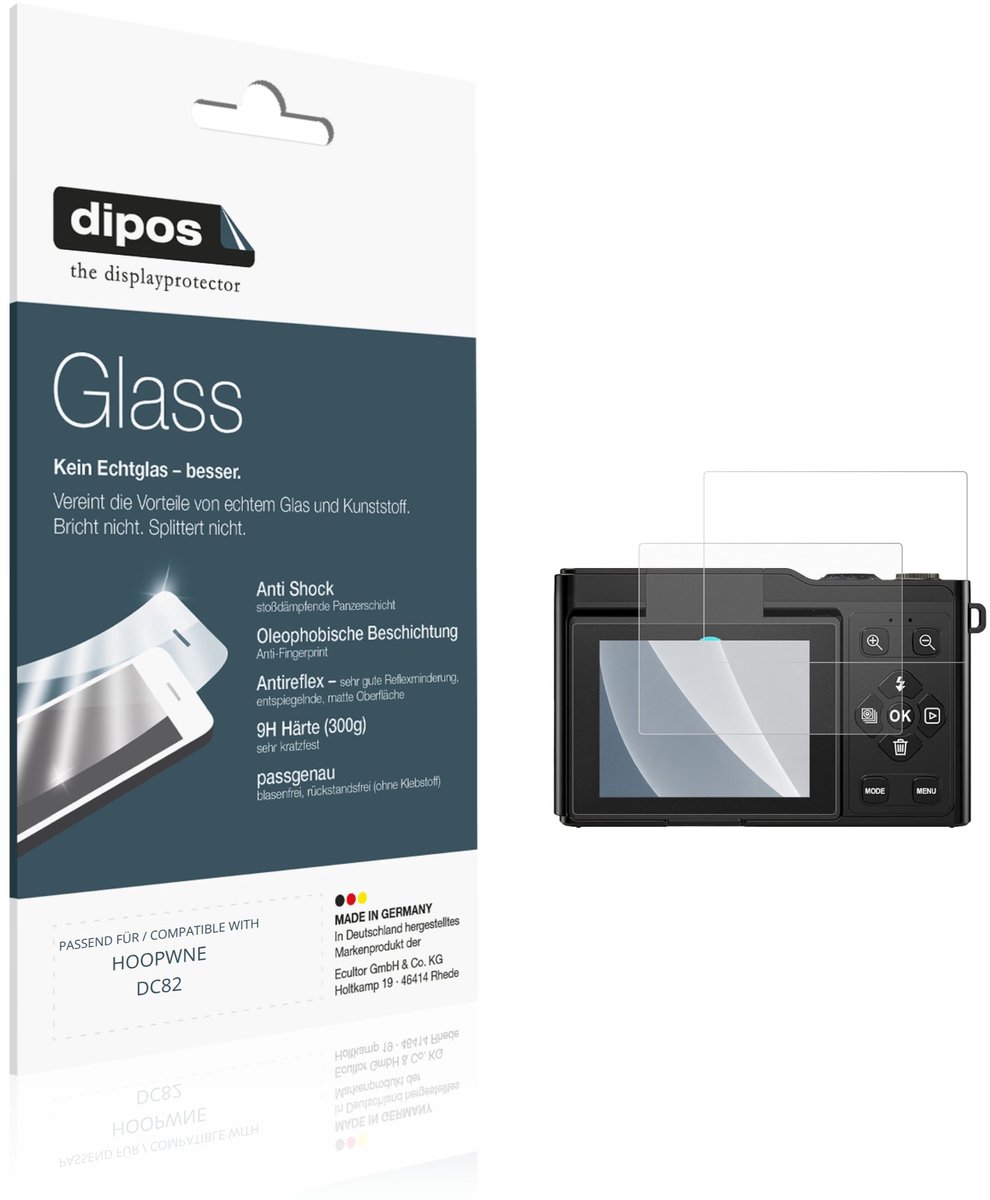 dipos – 2x Matte Pantserfolie geschikt voor HOOPWNE DC82 | 9H Screenprotector