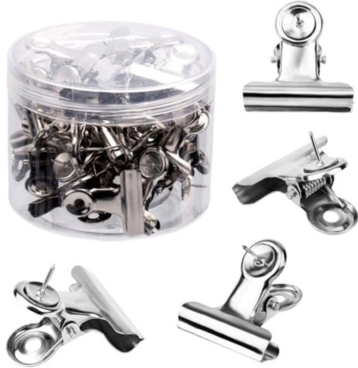 30 Push Pins Clips - Metaal materiaal - Perfect voor kantoor en thuisgebruik
