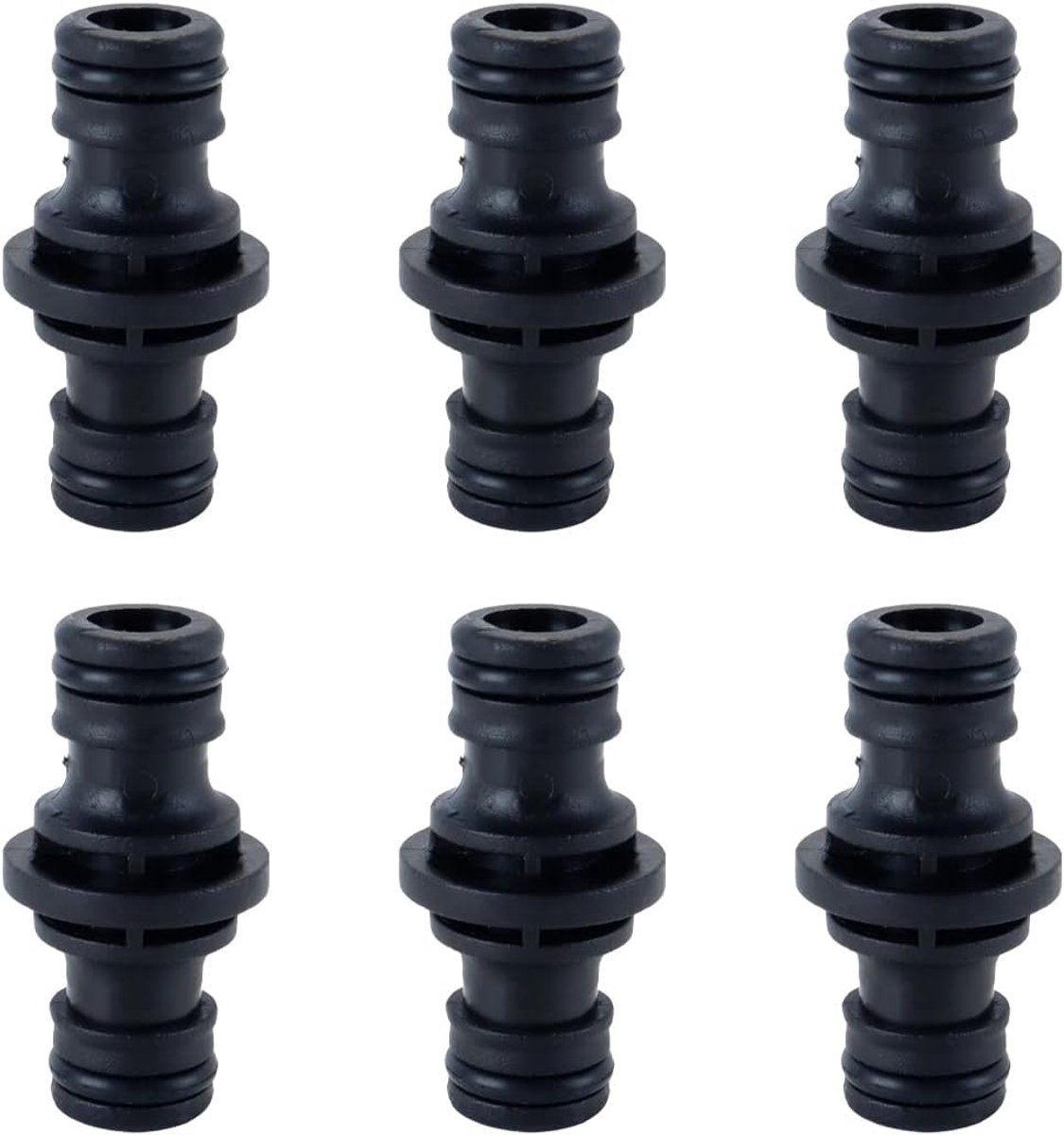 6 stuks koppelingsconnector, slangkoppeling 0,5 inch, tuinslangconnectorset, terras, bewatering en wateraansluiting