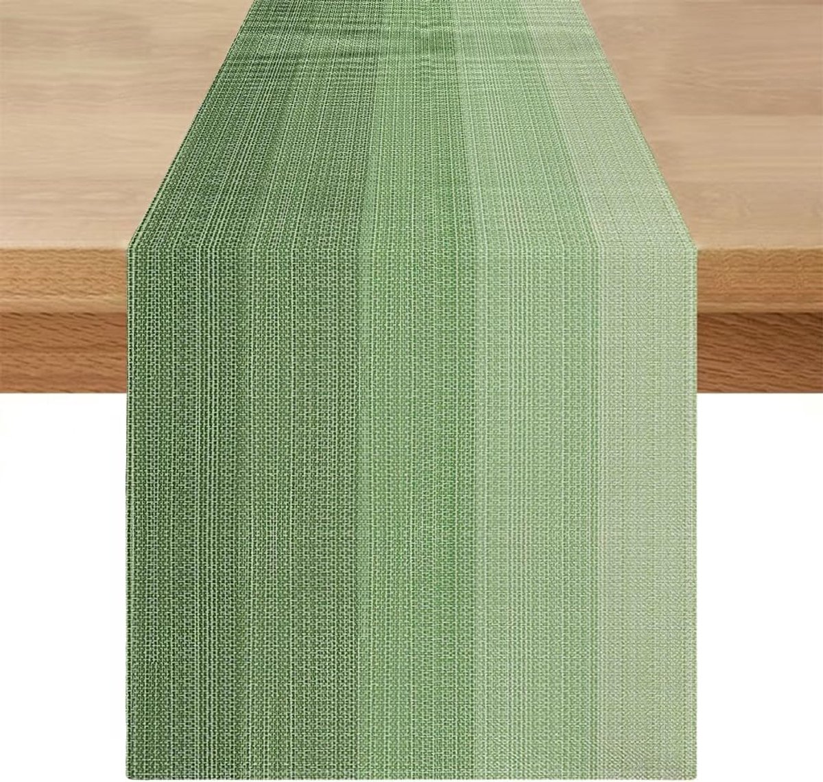 Tafelloper saliegroen modern outdoor tafelloper 40 x 240 cm afwasbaar tafelloper strepen groen tafeldecoratie eucalyptus eettafel decoratie voor binnen vakantie party decoratie salontafel