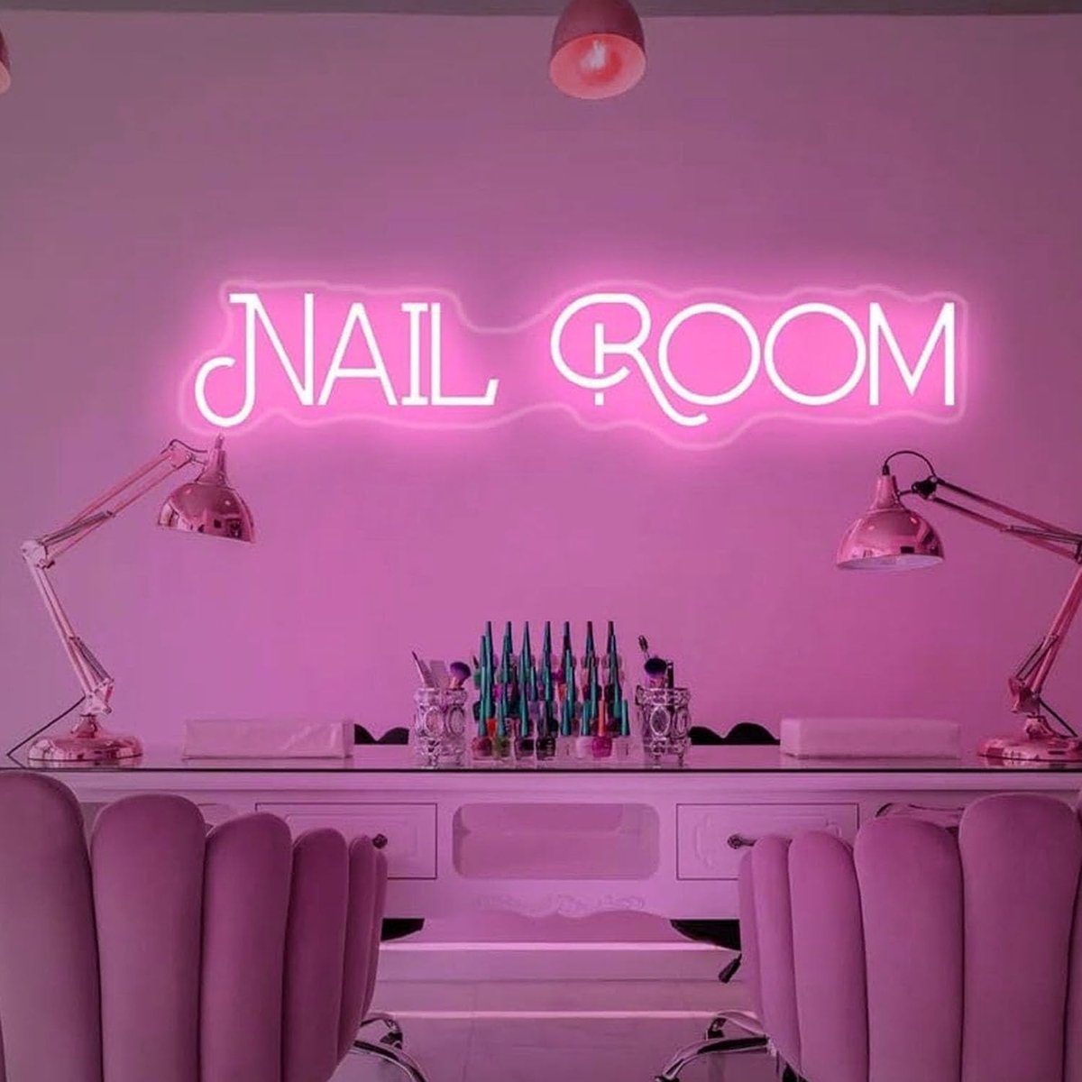 Nagelkamer Neon Teken Nagelsalon Neon Licht Esthetisch Roze Nagelkamer Muur Ophanging Aangepast Zakelijk Neon Belettering Led Nagelkamer Teken