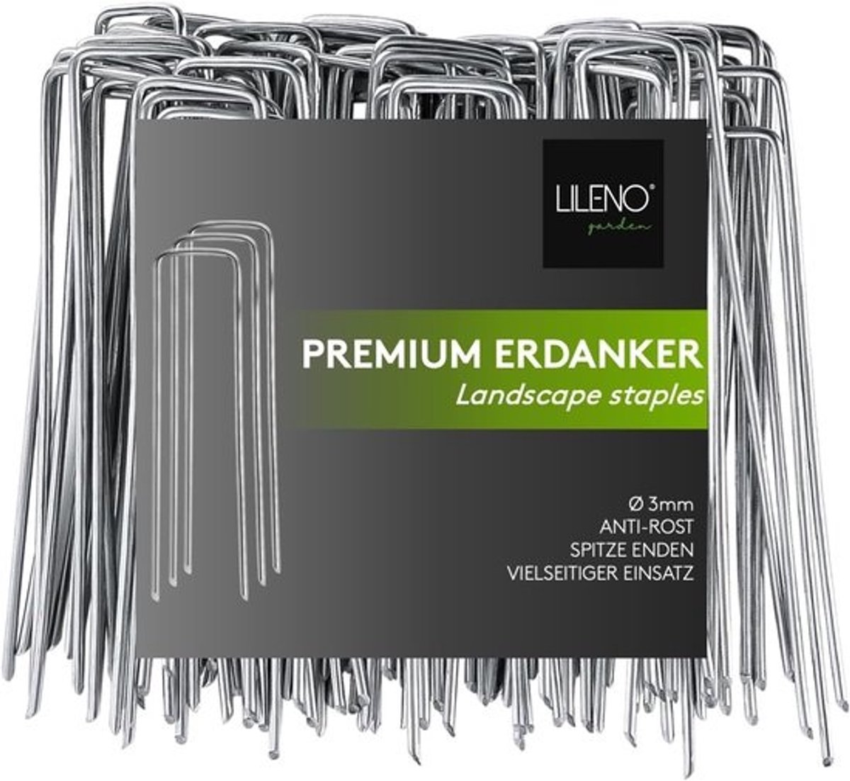 Onkruiddoek voor haringen - 100 stuks - 14 x 3 cm - Perfect voor tuin, tent en gazon