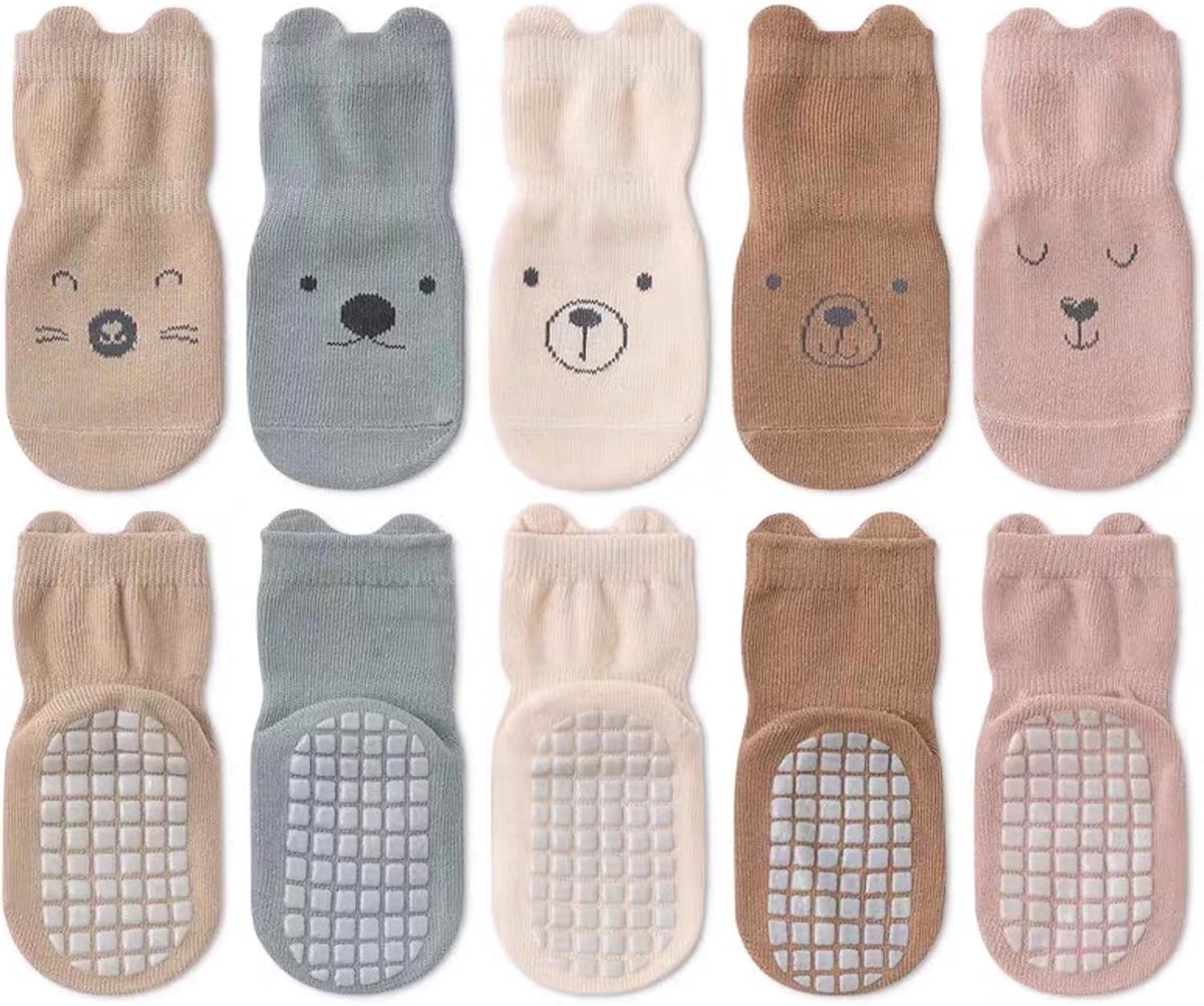 Sokken, antislip, enkelsokken, met handgrepen, cartoon-katoenen sokken voor meisjes en jongens