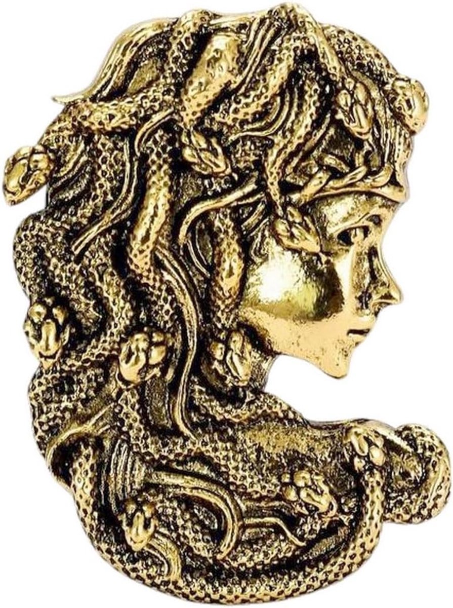 Staal mythologie kwallen broche sieraden., 3,8 x 3 cm, Roestvrij staal