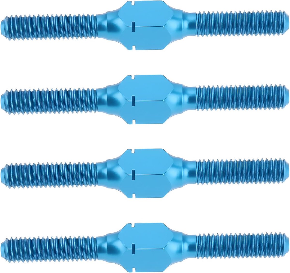 4x Aluminium Spanschroef As 3x32mm Blauw Compatibel met Tamiyas 54249
