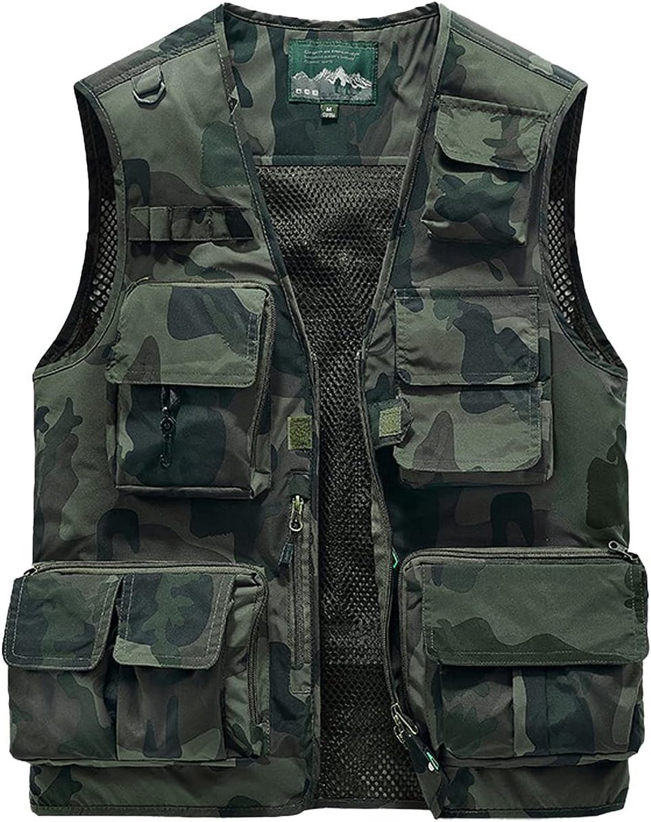 Vrije tijd safari vissen outdoor werk vest foto reizen cargo mesh vest meerdere zakken