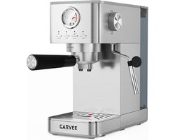 Portafilter Espressomachine - Zilver - 15 Bar Pomp - 1300W - Met Stoompijpje - Voor Thuis en Kantoor