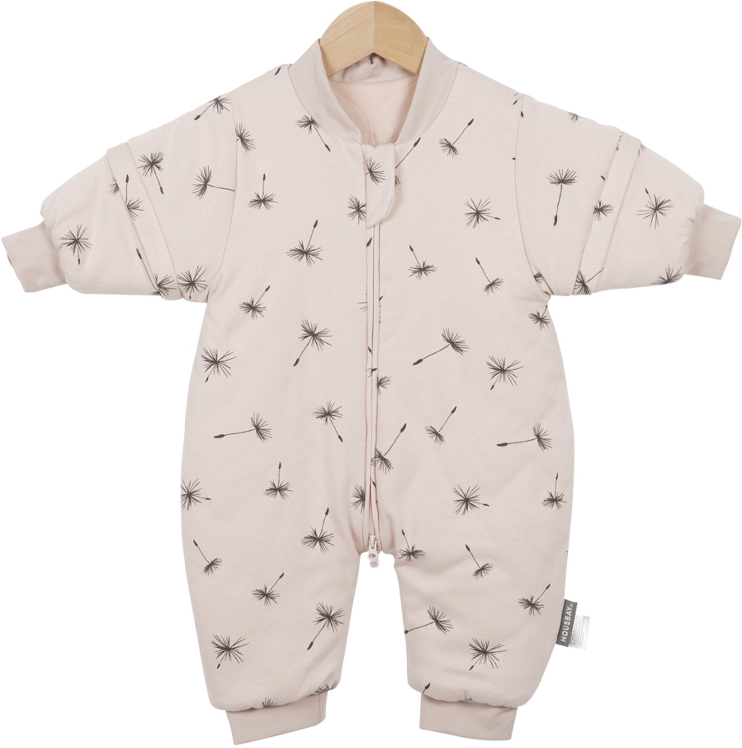 Babyslaapzak - Slaapzak Baby - Kinderslaapzak - Afneembare Mouwen - Katoen en Polyester - Warm Ontwerp - Ritssluiting - Paardenbloem 0-6 Maanden S 58 cm - Voor Nacht en Kinderkamer