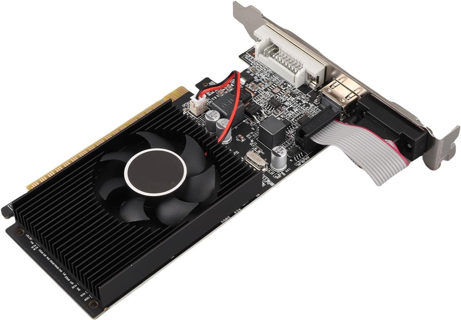 Krachtige 1G DDR3 Grafische Kaart met Koelventilator, HDMI, DVI en VGA Poorten, Geschikt voor Gaming en Video Editing